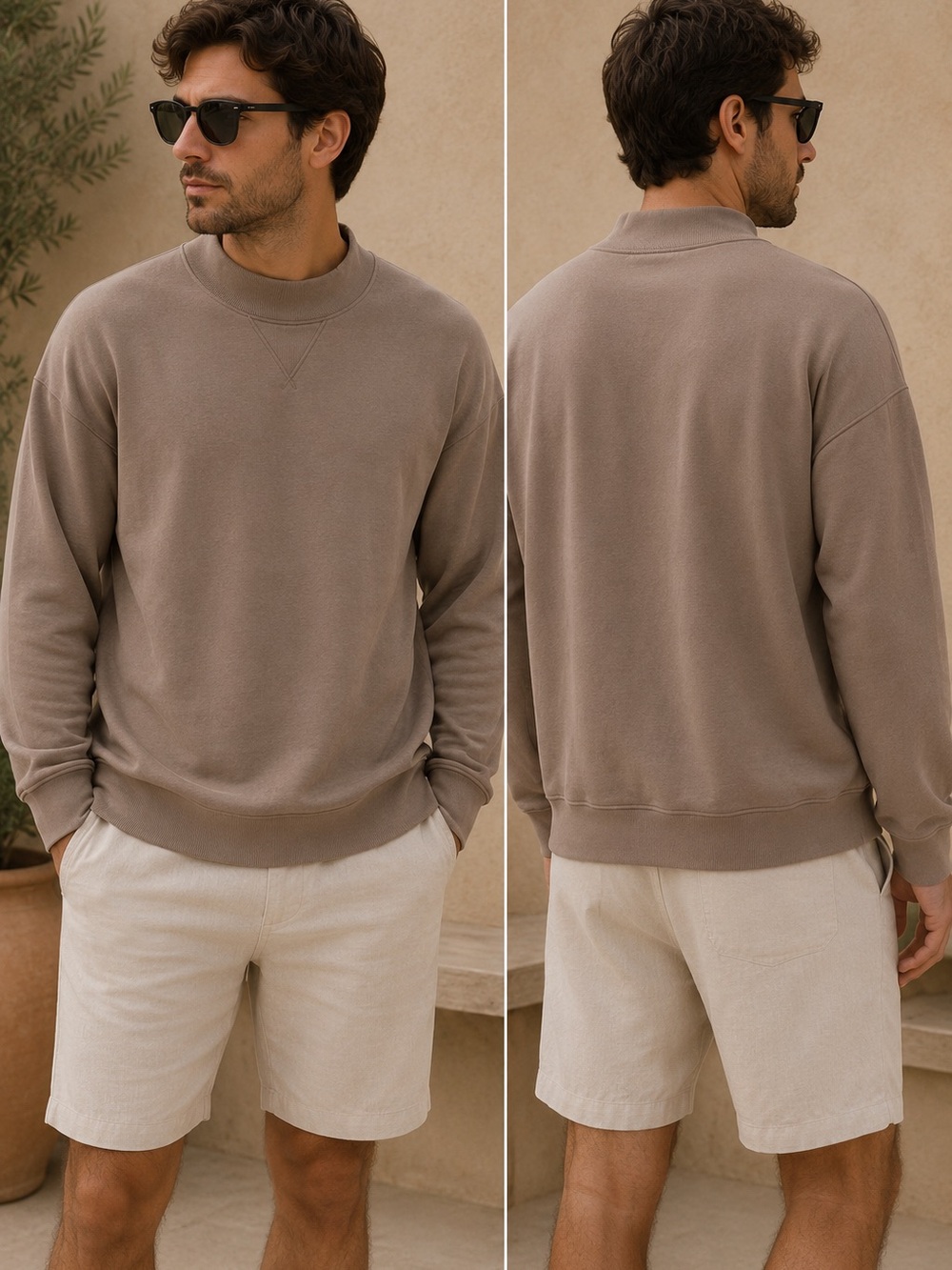 C&C California Brown Crewneck Sweatshirt
